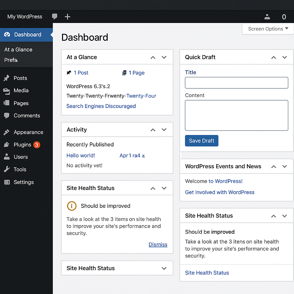 Understanding the WordPress Dashboard - SMAT MARKETING